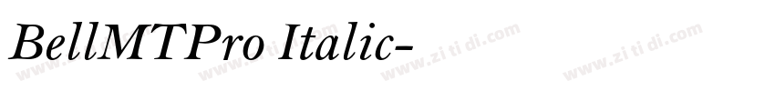 BellMTPro Italic字体转换